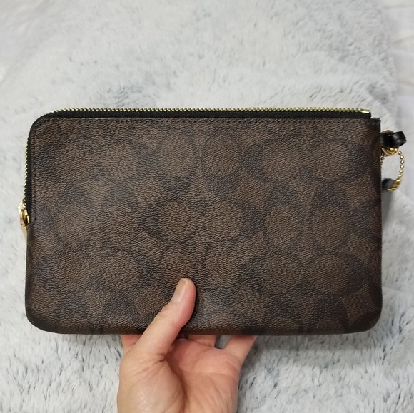 🍒NWT🍒 COACH LG SIGNATURE DOUBLE ZIP WALLET LG - Picture 2 of 7